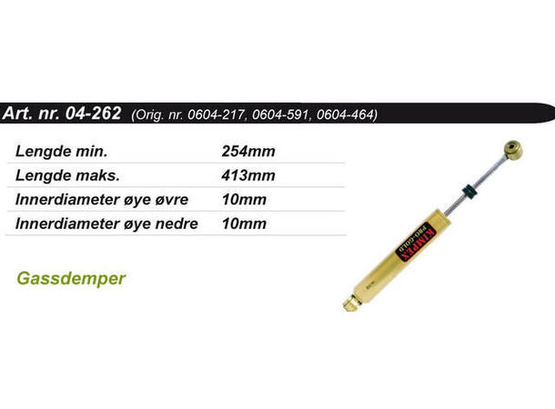 Støtdemper AC Bakre Kimpex Gold 0604-217,  0604-591,  0604-464 